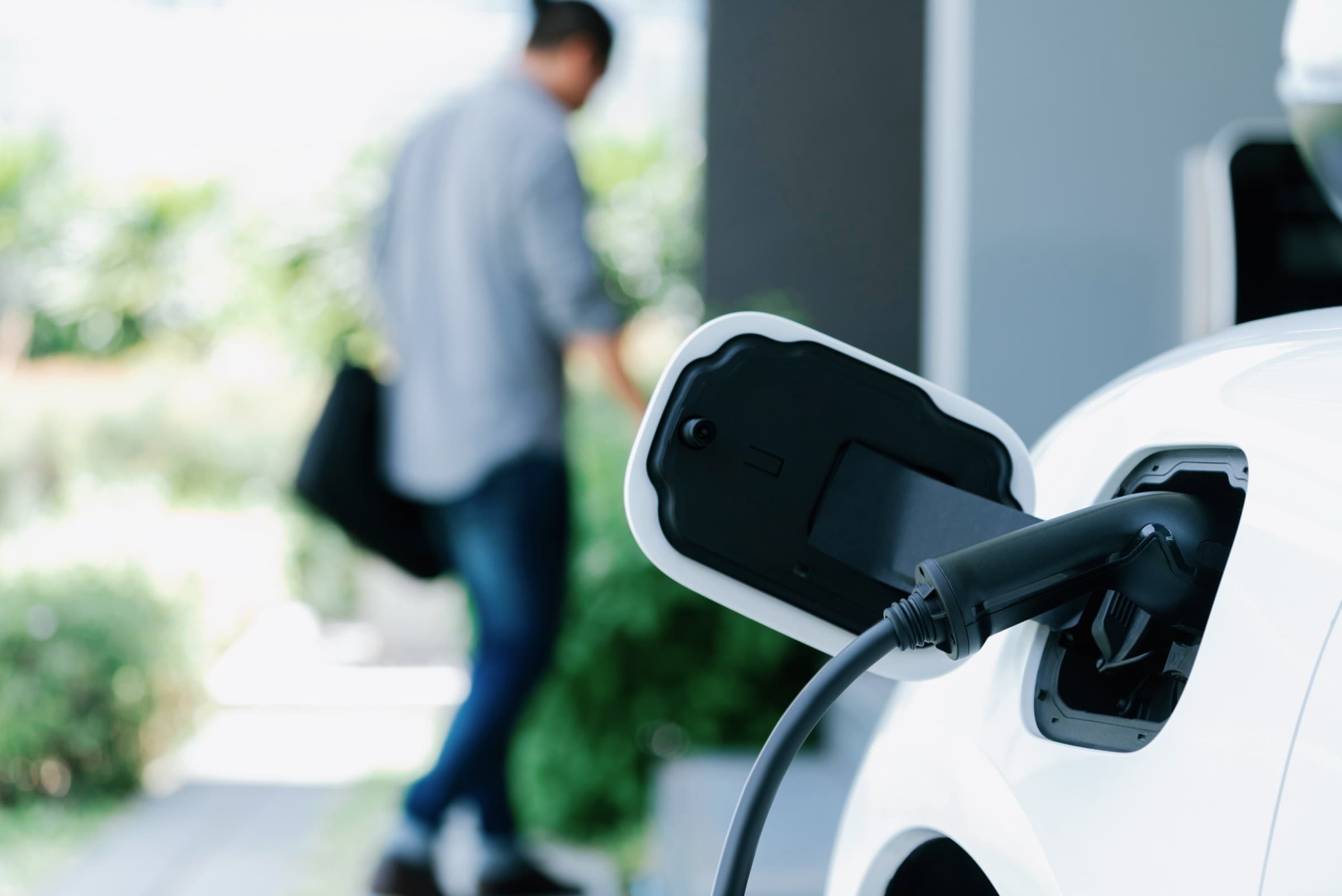Borne de recharge installée au domicile d'un particulier